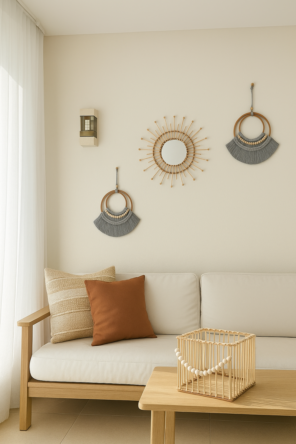 Güneş Aynası & Makrome 3'lü Set