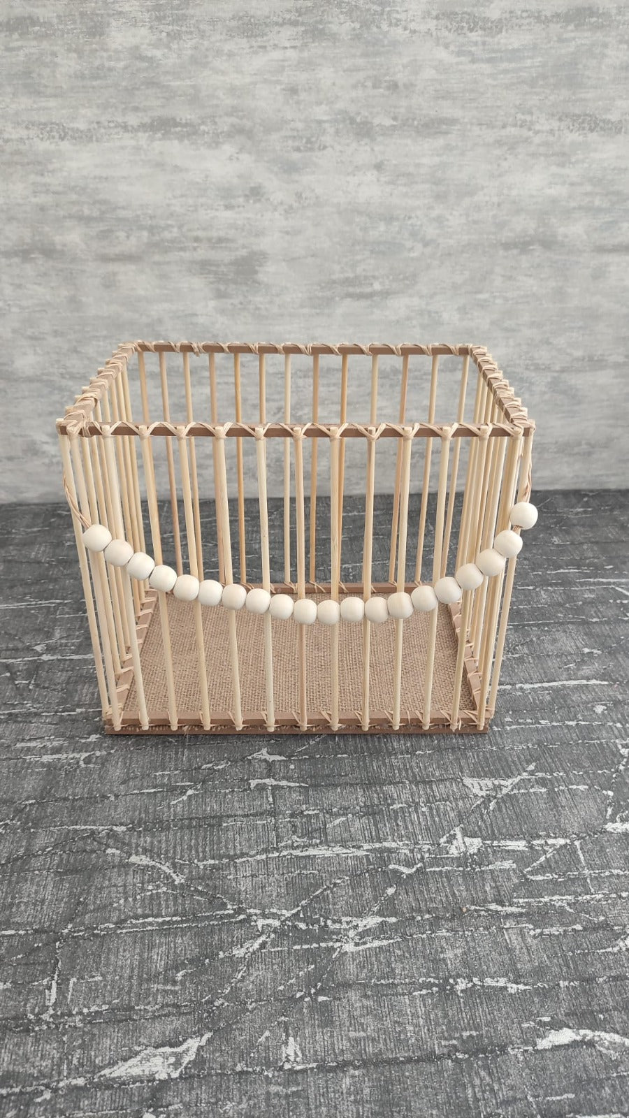 El Yapımı Dergilik Bambu Çubuklu Boncuklu 25 cm