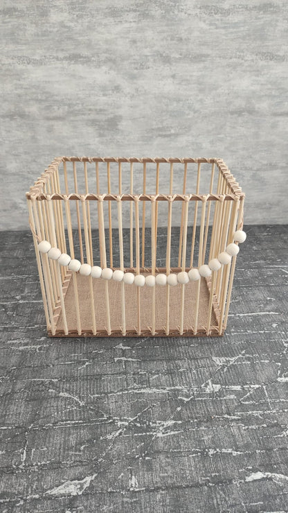 El Yapımı Dergilik Bambu Çubuklu Boncuklu 25 cm