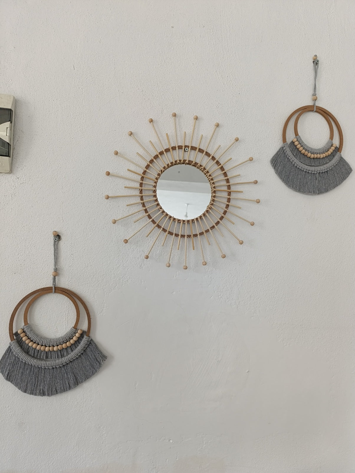 Güneş Aynası & Makrome 3'lü Set