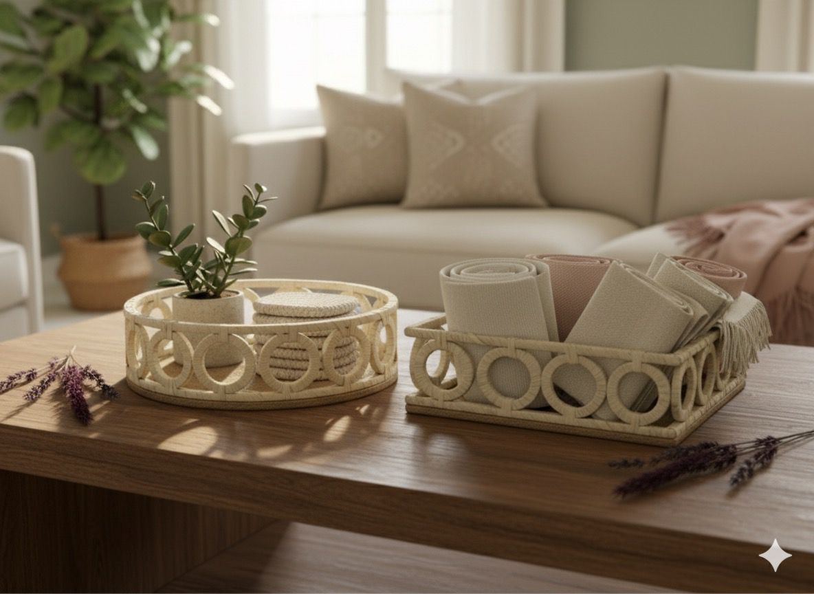 Dekoratif Halkalı Ve Oval Tepsi